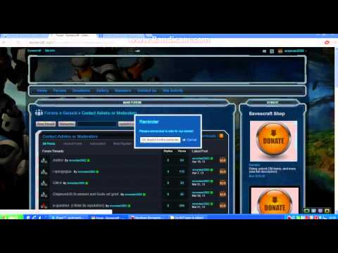 Eaveecraft enjin forum glitch