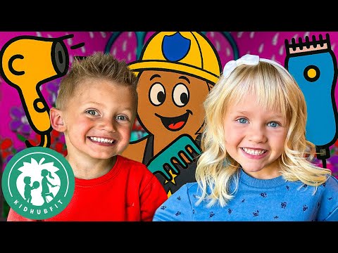 First Haircut For Kids!✂️ Fun & Educational Video with Aurie & Zane💈Boy & Girl Haircuts! Barbor Shop - Kingdom Kids Zone, Little Learners - Happy Hubbard’s - Educational Videos for Kids