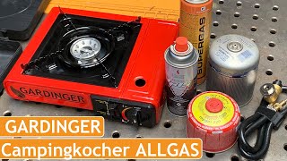 Campingkocher ALLGAS von GARDINGER | Propan und fast jede Art von Gaskartusche passt!
