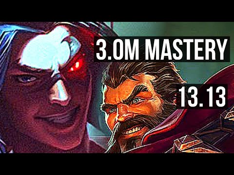 KAYN vs GRAVES (JNG) | 3.0M mastery, 18/2/9, 7 solo kills, 1300+ games | KR Master | 13.13