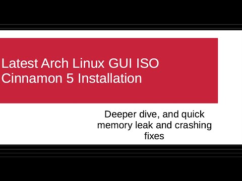 Latest Arch Linux GUI ISO Cinnamon 5 Installation