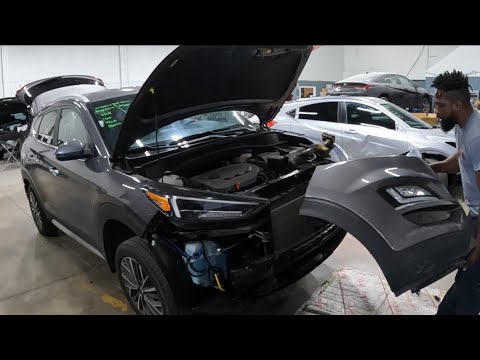 2020 Hyundai Tucson how to take the front bumper and headlight off