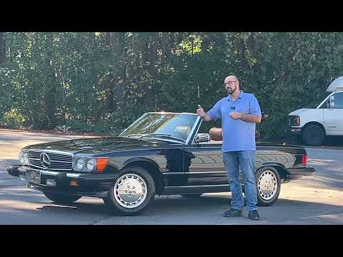 1989 Mercedes Benz 560SL Roadster into
