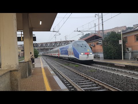 IC 35963 Milano Centrale - Livorno Centrale, E.414 ENIT in transito a Genova Rivarolo