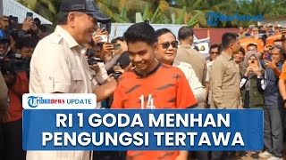 Tawa Pengungsi Pecah saat Prabowo Goda Menhan Ada Siswa Bercita-cita Jadi Tentara: Minta Petunjuk