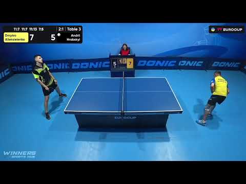 13:15 Dmytro Alieksieienko - Andrii Hrabskyi 11.09.2023 TT Euro.Cup Ukraine Master. TABLE 3