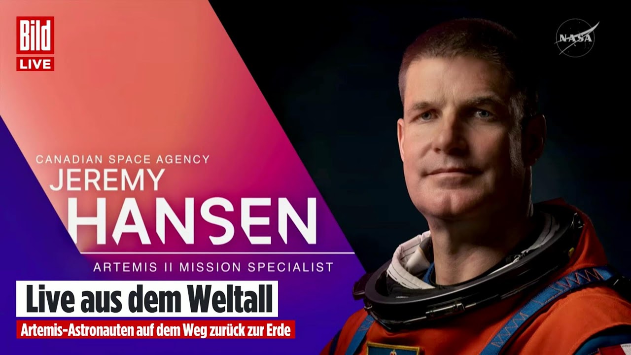 🔴 LIVE aus dem Weltall: Artemis-Crew auf dem Weg zur Erde