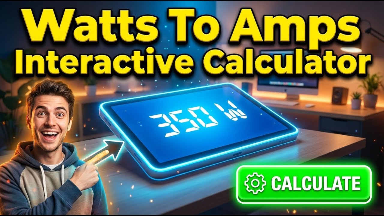 Watts To Amps Interactive Calculator