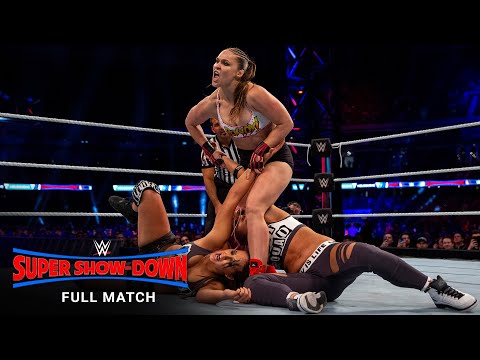 FULL MATCH - Ronda Rousey & The Bella Twins vs. The Riott Squad: WWE Super Show-Down 2018