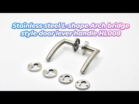 Glowing Hardware stainless steel L-shape Arch bridge style door lever handle HL008