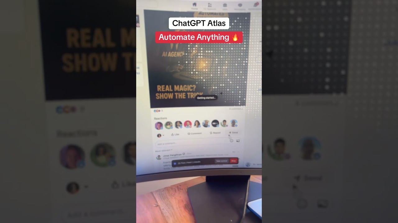 ChatGPT Atlas: Automate LinkedIn Comments