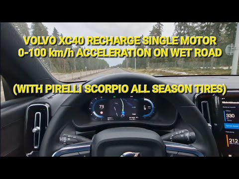 0-100 km/h XC40 RECHARGE Single Motor 231HP/170kW with Pirelli Scorpion All Season Tire ACCELERATION