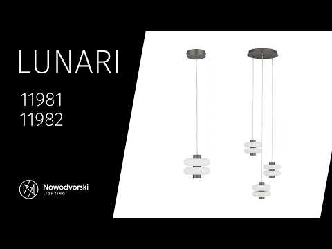 Підвісний світильник, люстра Nowodvorski 11981 Lunari LED 1x8W 3000K IP20 сірий
