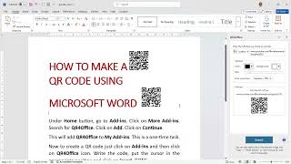 Create a QR code using Microsoft Word