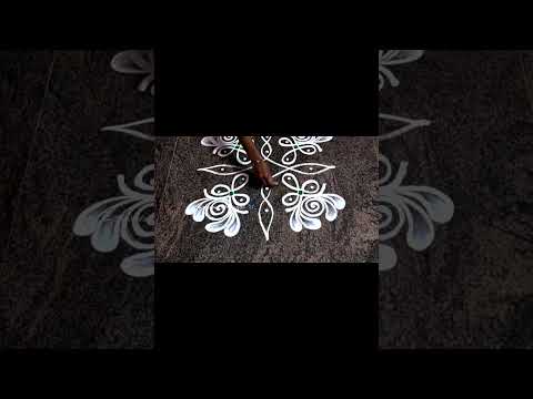 simple daily rangoli #rangoli #simplerangolidesigns#indianart #muggulu #daily