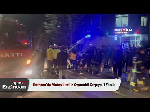 Erzincan'da motosiklet ile otomobil çarpıştı: 1 yaralı