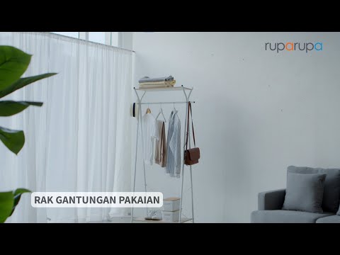 Gambar Informa Gantungan Pakaian Dengan Rak 2 Tingkat 179 cm