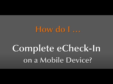 MyChart eCheck-In on Mobile Device