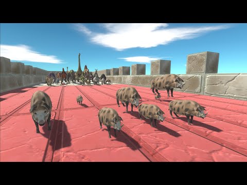 Race to eat WILD BOAR FAMILY - Animal Revolt Battle Simulator