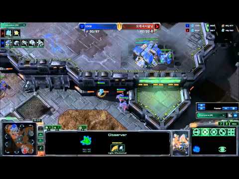 HOTS Ickie [T] vs Korean protoss 1v1  TvP - Antiga Shipyard