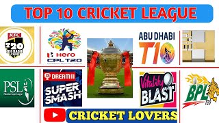 TOP 10 BEST CRICKET LEAGUE IN THE WORLD 2022 ll TOP 10 T20 LEAGUE #cricket #cricketleague #ipl