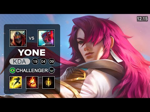 Yone vs Zed Mid - BR Challenger - Patch 12.15 Season 12