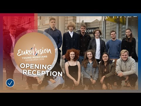 Musicians meet each other at the opening reception in Edinburgh