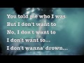 "Drown" by Chasen (Lyrics on the Screen)