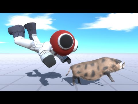 Rainbow Friend Red Death Run - Animal Revolt Battle Simulator