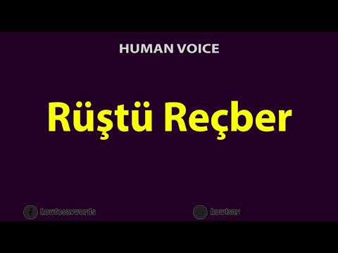 How to Pronounce Rustu Recber