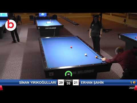 SİNAN YIRIKOĞULLARI & ERHAN ŞAHİN Bilardo Maçı - 2020 TK 1.ETAP ANTALYA-4.ÖN ELEME