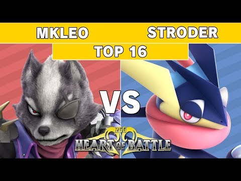 Heart of Battle - ECHO FOX MVG  MkLeo (Wolf) vs Stroder (Greninja) Winners Quarter - Smash Ultimate