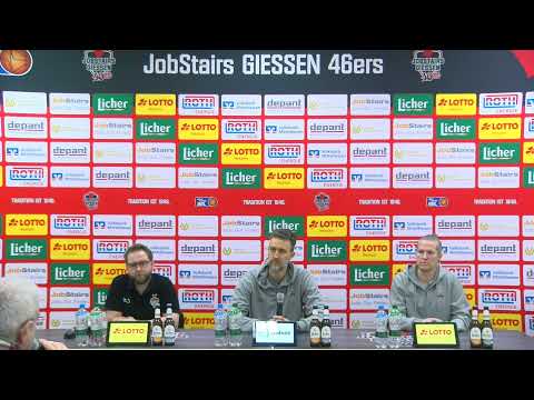 46ers-TV: PK vor der Heimpartie JobStairs GIESSEN 46ers vs. FRAPORT SKYLINERS