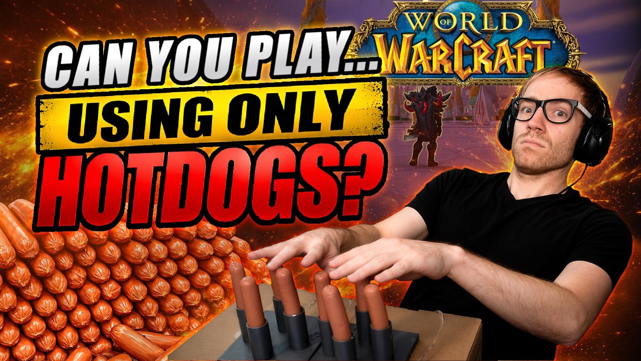 Can You Play WoW... Using ONLY HOTDOGS!? - YouTube