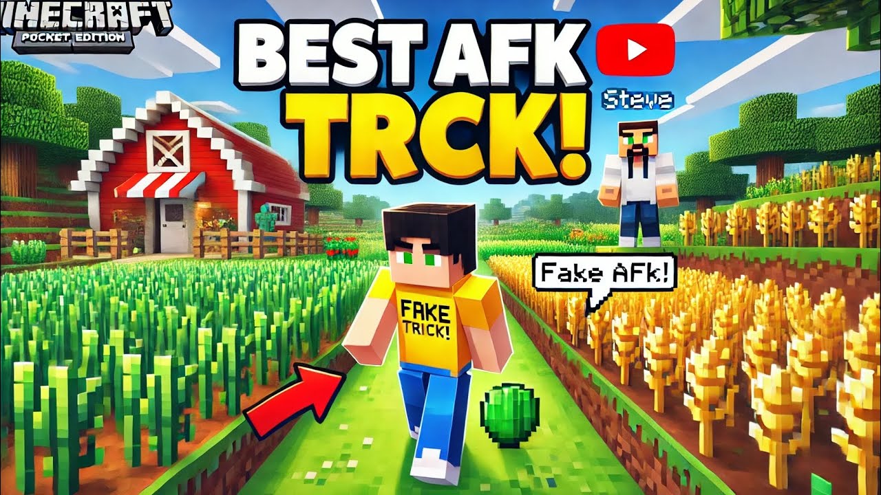 The BEST AFK Trick in Minecraft PE – Fakeplayer Mod! #MinecraftPE  #FakeplayerMod  #MCPE