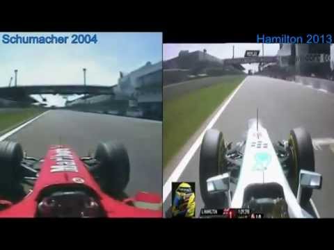 Lap Comparison - Schumacher 2004 Vs Hamilton 2013 Germany Nurburgring GP