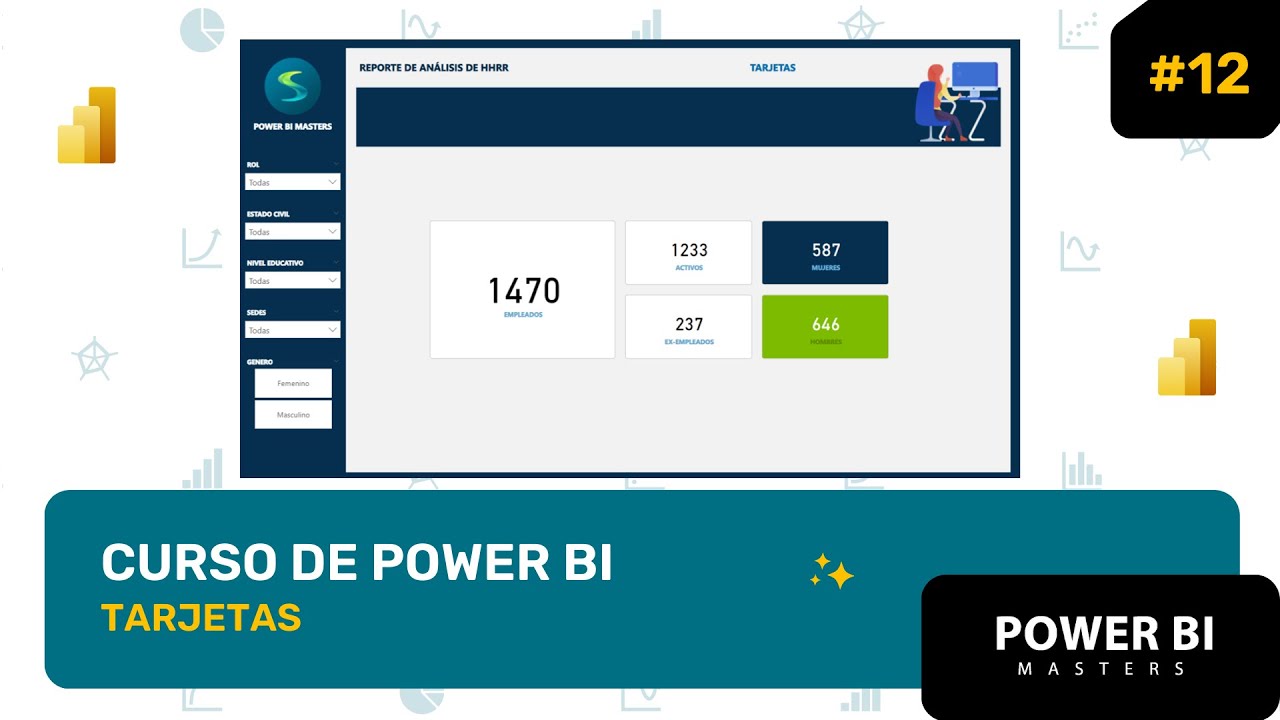 12 - Curso de Power BI - Gráfico - Tarjetas