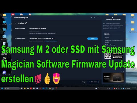 Samsung M 2 oder SSD mit Samsung Magician Software Firmware Update erstellen