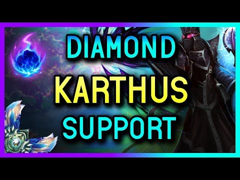 DIAMOND SUPPORT KARTHUS GAMEPLAY SEASON 8 - League of Legends
