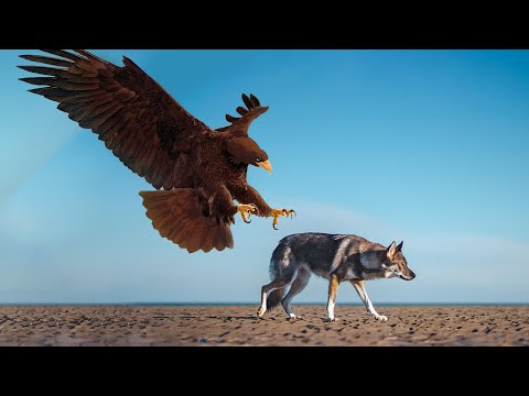 GOLDEN EAGLE - a winged bird of prey that even attacks wolves!