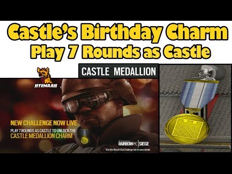 Castle's Birthday Medallion Charm - Rainbow Six Siege Blood Orchid