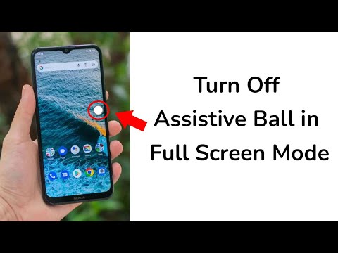 How to turn off assistive ball in full screen mode?