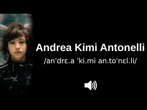🇮🇹 How to pronounce Andrea Kimi Antonelli (CORRECTLY!)