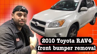 2010 Toyota RAV4 front bumper removal
