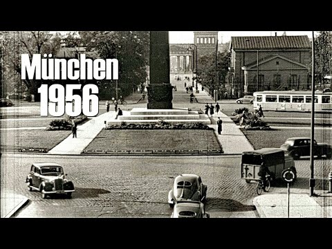 München 1956 - Autofahrt - Verkehr - Traffic - early dashcam - Munich 1950´s