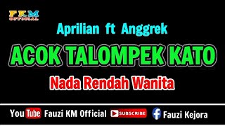 Download lagu ACOK TALOMPEK KATO - Aprilian ft Anggrek ( KARAOKE )  NADA RENDAH WANITA mp3