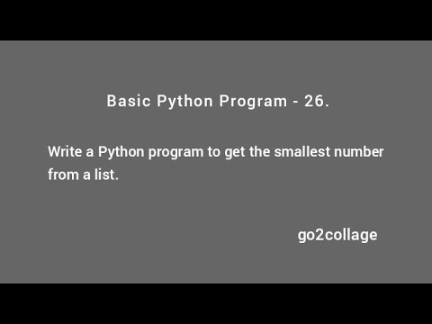 Ep 26 Language Python Basic Program I Go2collage