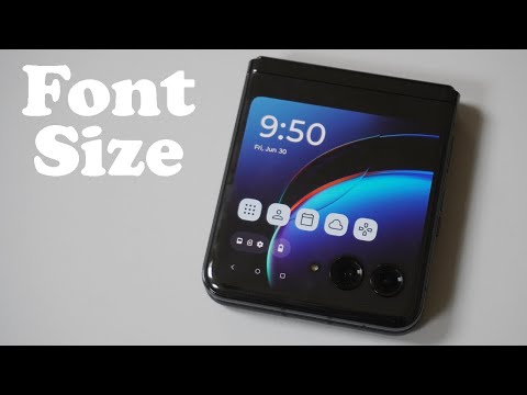 How To Change Font Style and App Size On Motorola Razr Plus / 40 Ultra Cover Screen
