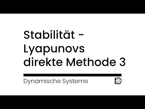 [Tutorial] Stabilität der Ruhelage - Beispiel 3 Roboterdynamik - Lyapunovs direkte Methode