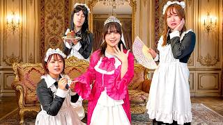 わがままプリンセスのお世話は大変！？いつもわがままばかりのプリンセスは王子様とダンスできる...？メイドたちとのプリンセスレッスン♪キラキラドレスやお料理レッスンで素敵なプリンセスに大変身！【寸劇】
